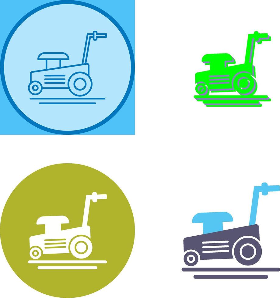 Lawn Mower Icon Design vector