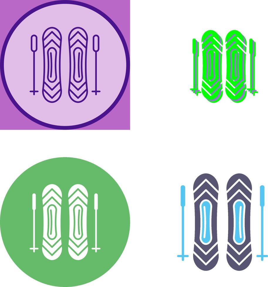Ski Sticks Icon Design vector