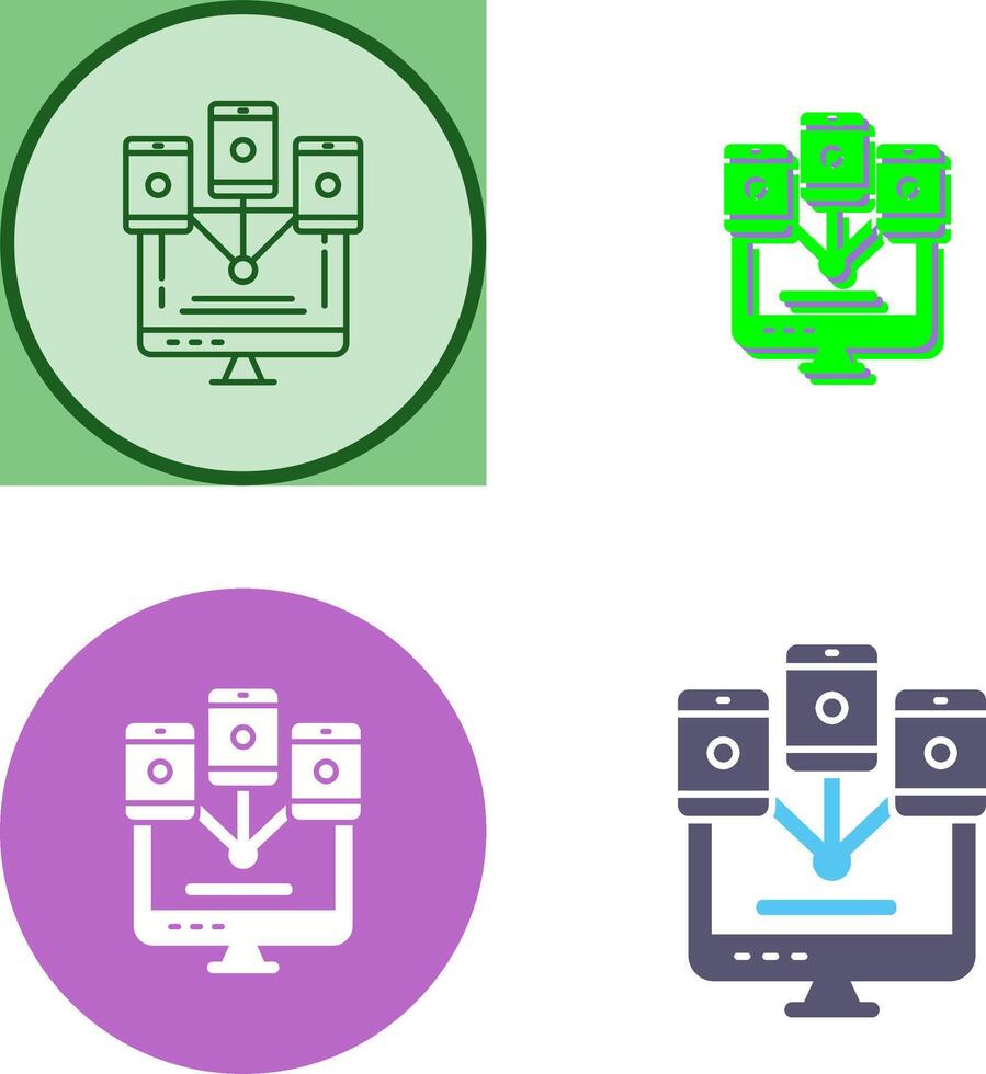 Computer Networks Icon Design vector