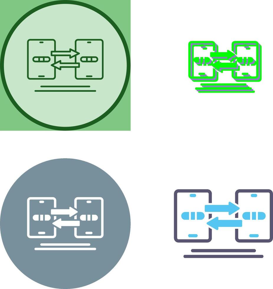 Data Synchronization Icon Design vector