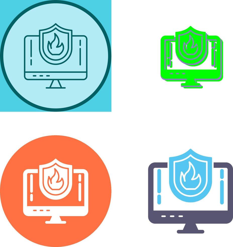 Firewall Icon Design vector