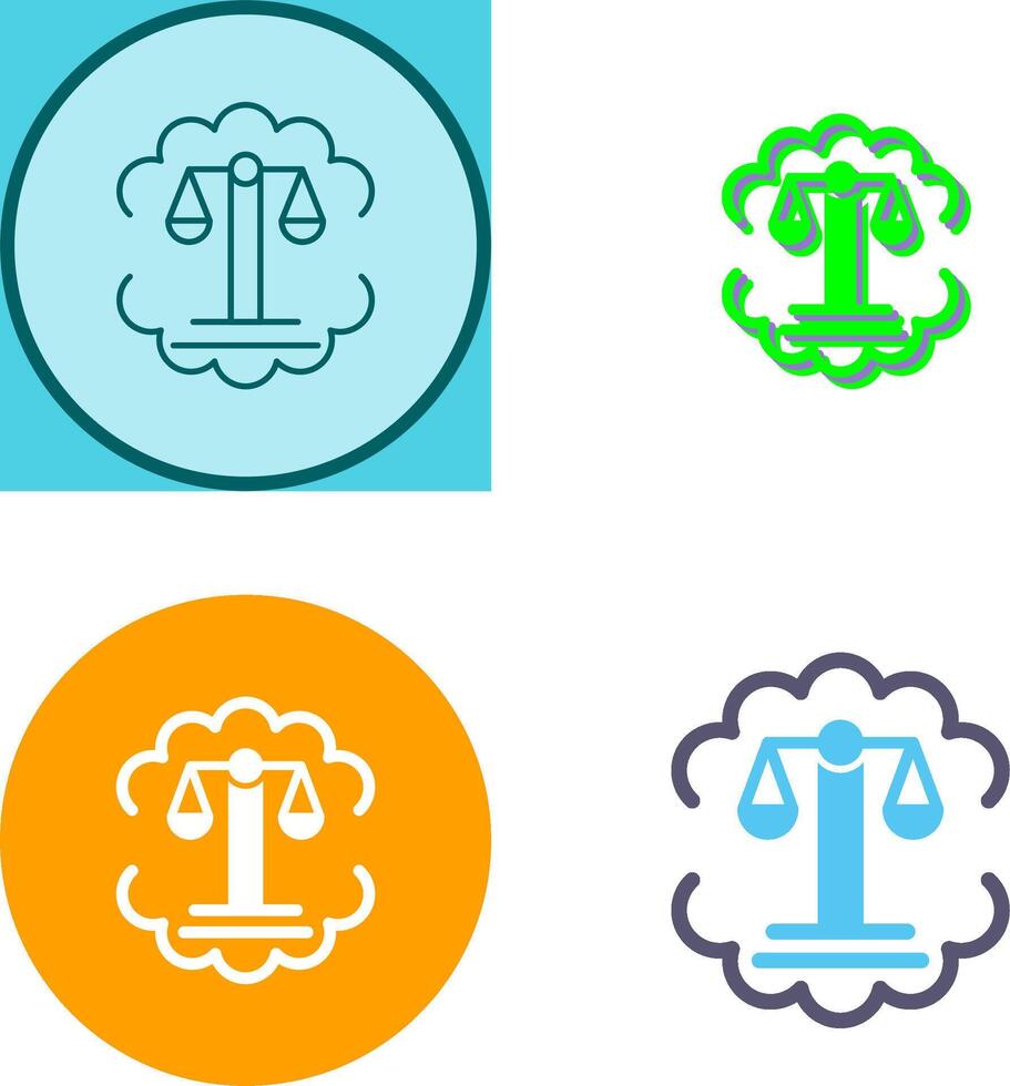 Justice Scale Icon Design vector