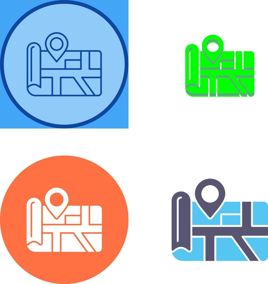 Map Icon Design vector