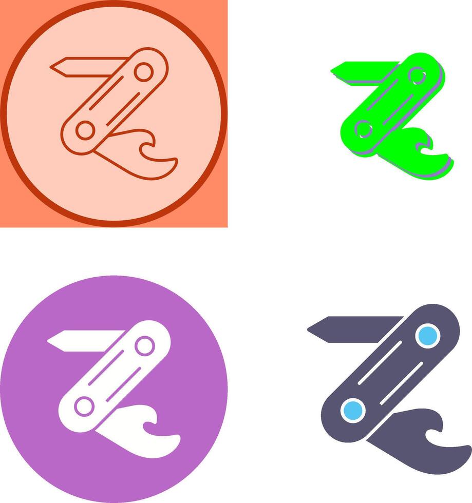 Swiss Army Knife Icon Design vector