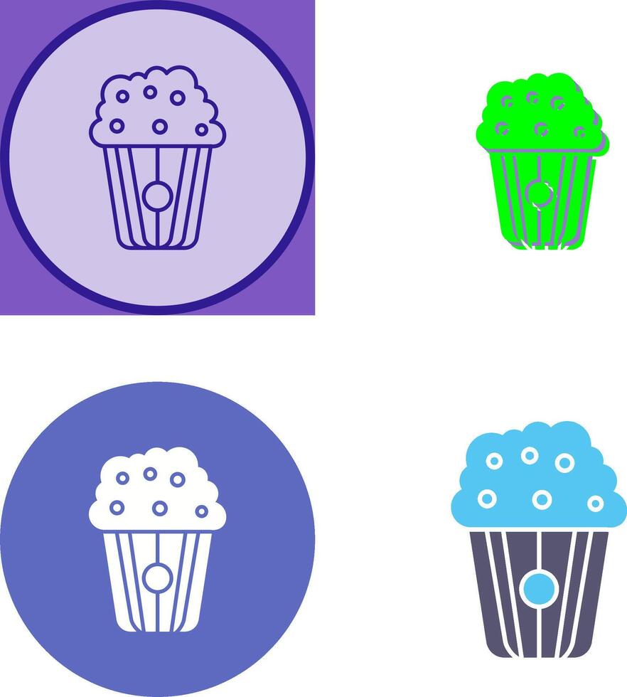 Pop corn Icon Design vector