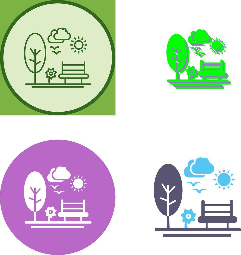 Park Icon Design vector