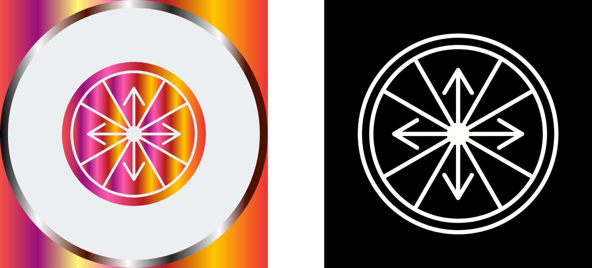 Roulette with Arrow Icon Design vector