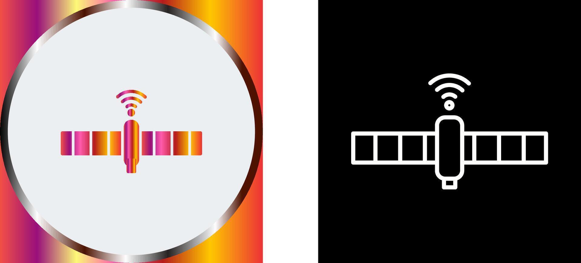 Unique Satellite Icon Design vector