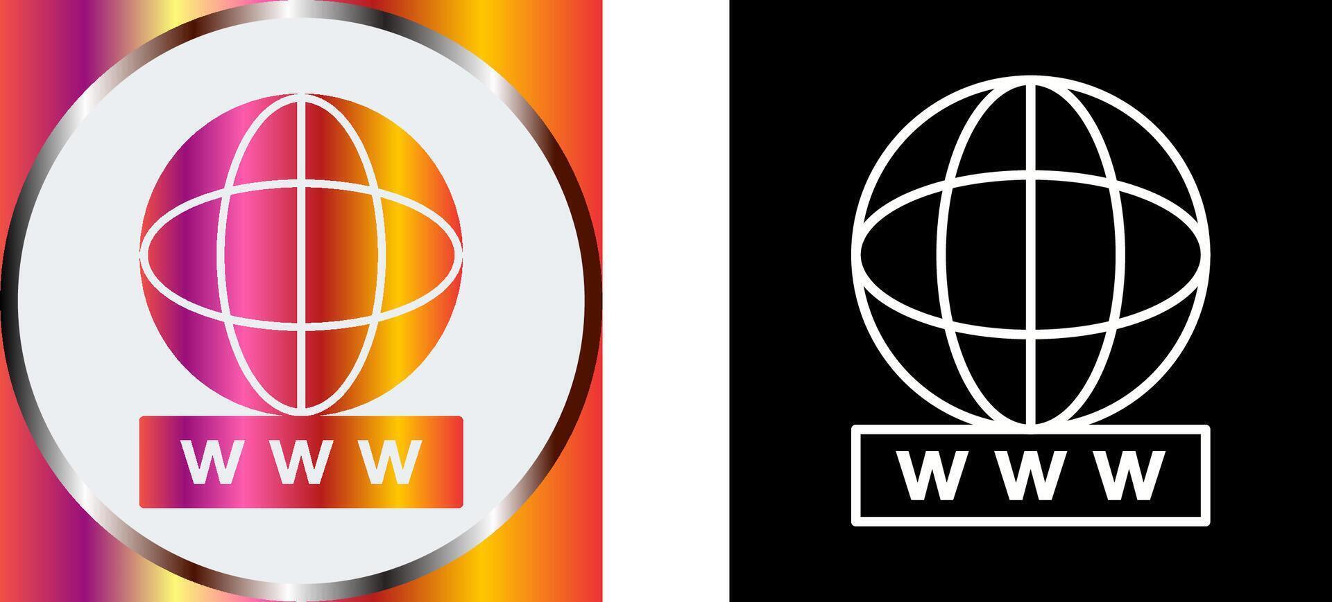 Unique World Wide Web Icon Design vector