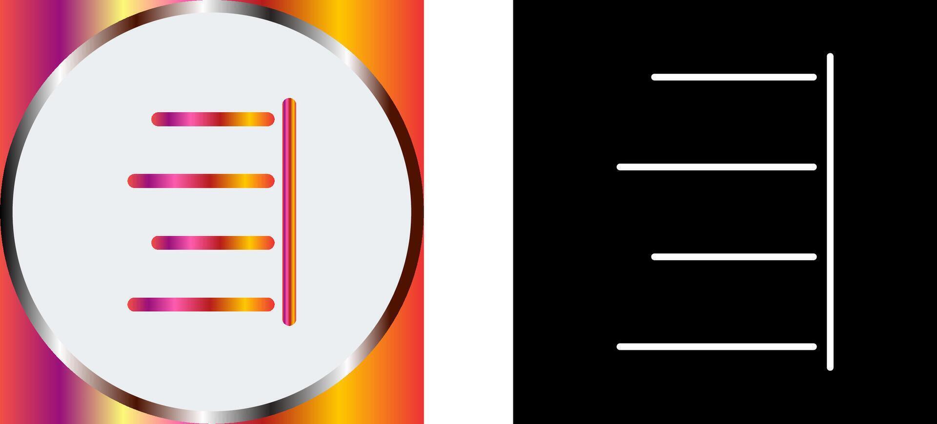 Unique Right Align Icon Design vector