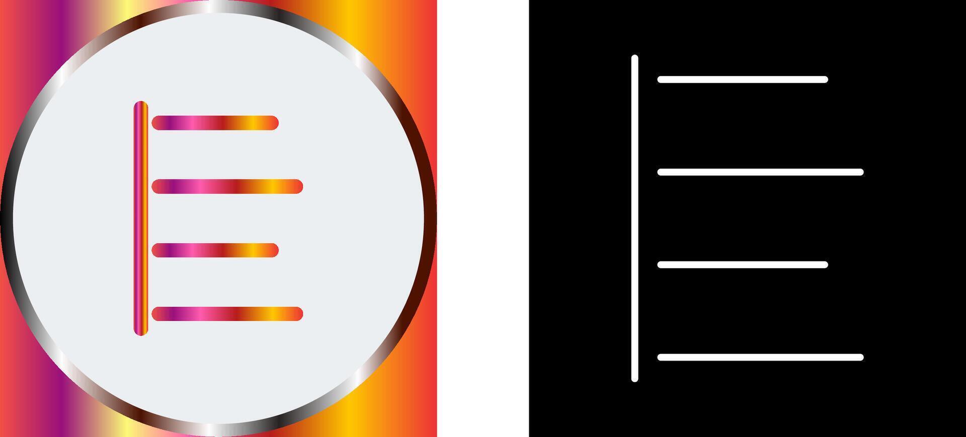 Unique Left Align Icon Design vector