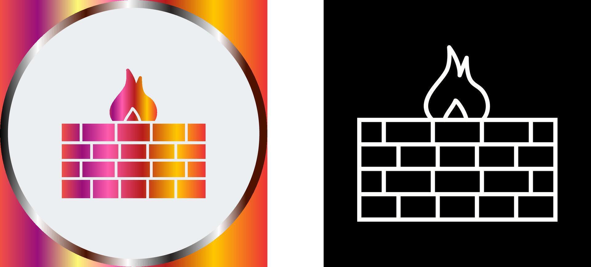 Unique Firewall Icon Design vector