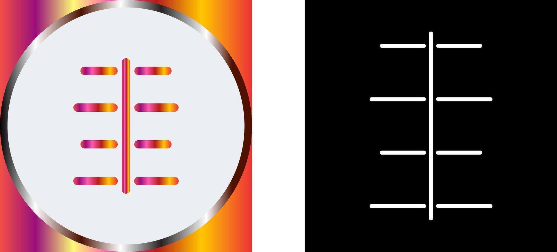Unique Center Align Icon Design vector