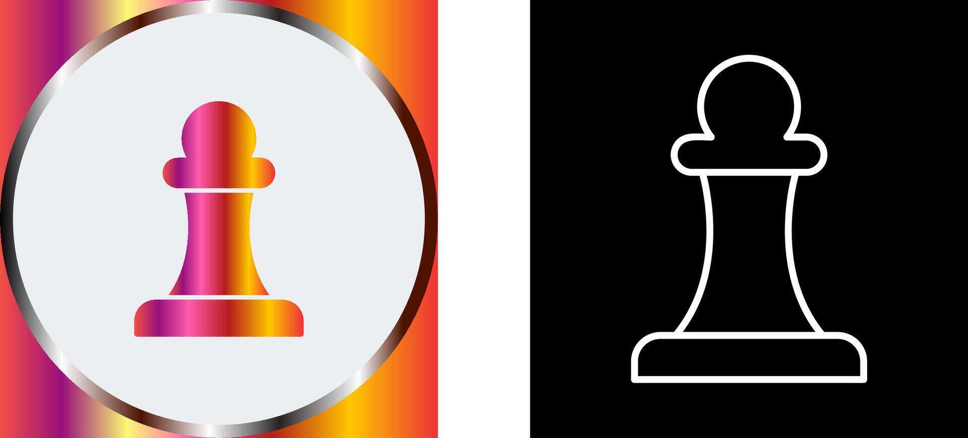 Unique Pawn Icon Design vector