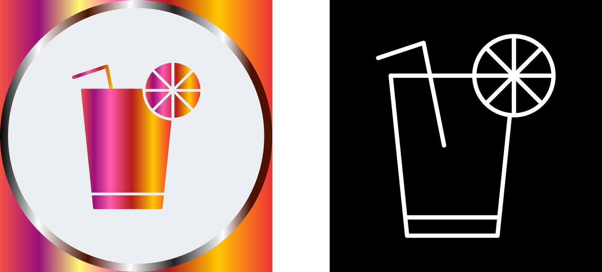 Unique Lemon Juice Icon Design vector