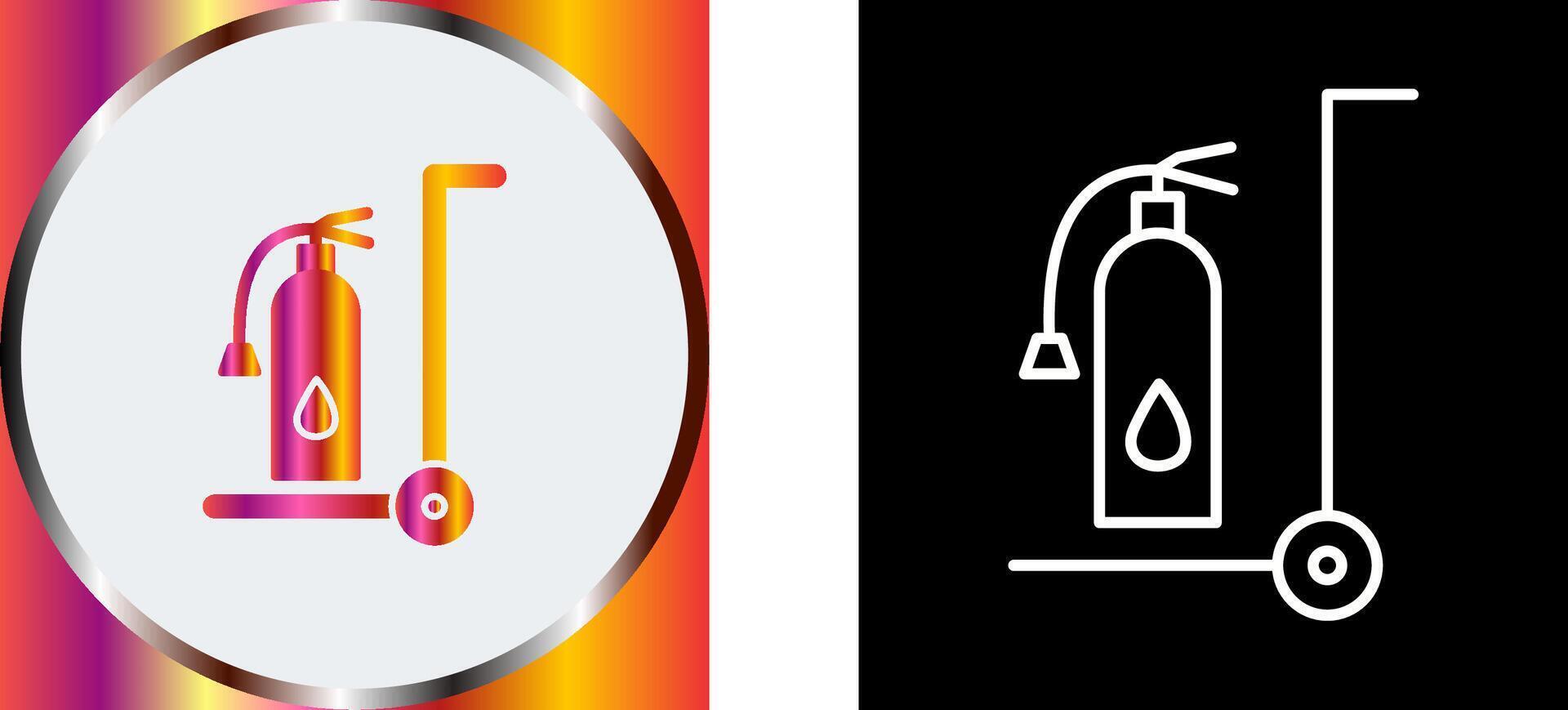 Unique Moveable Extinguisher Icon Design vector