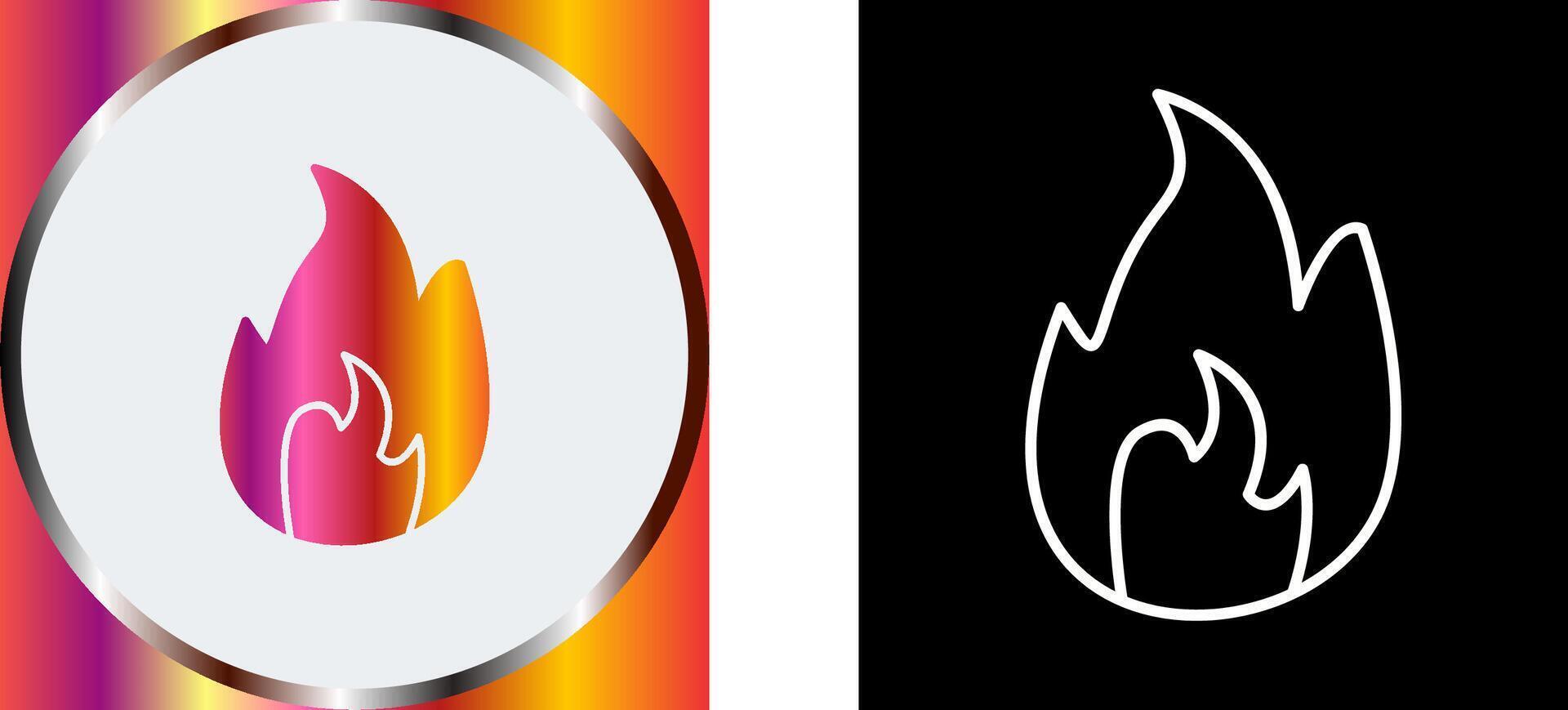 Unique Flame Icon Design vector