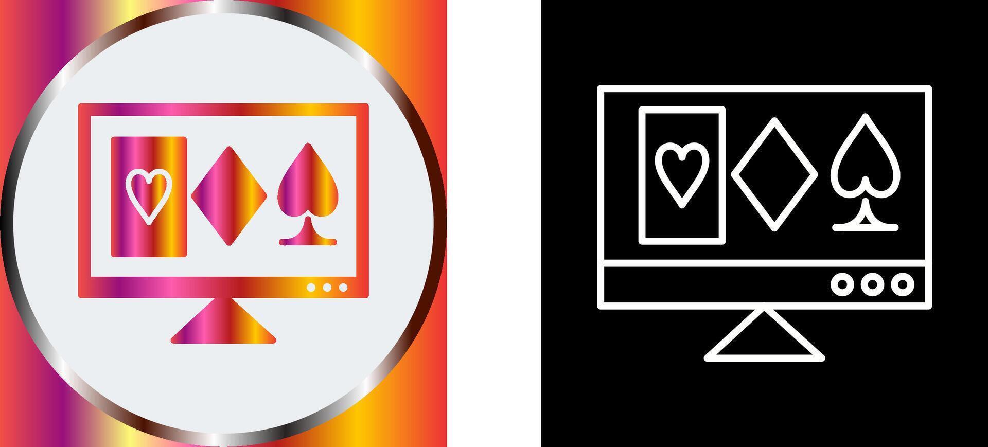 Online Gambling Icon Design vector