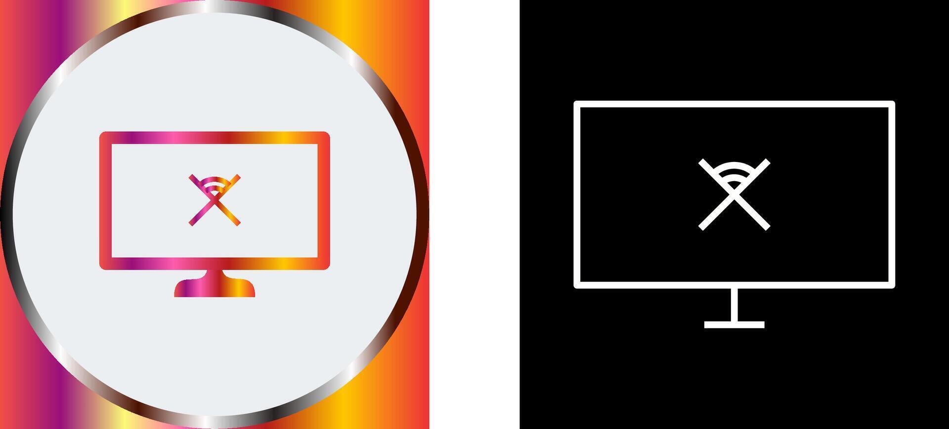 Unique Disconnected Network Icon Design vector