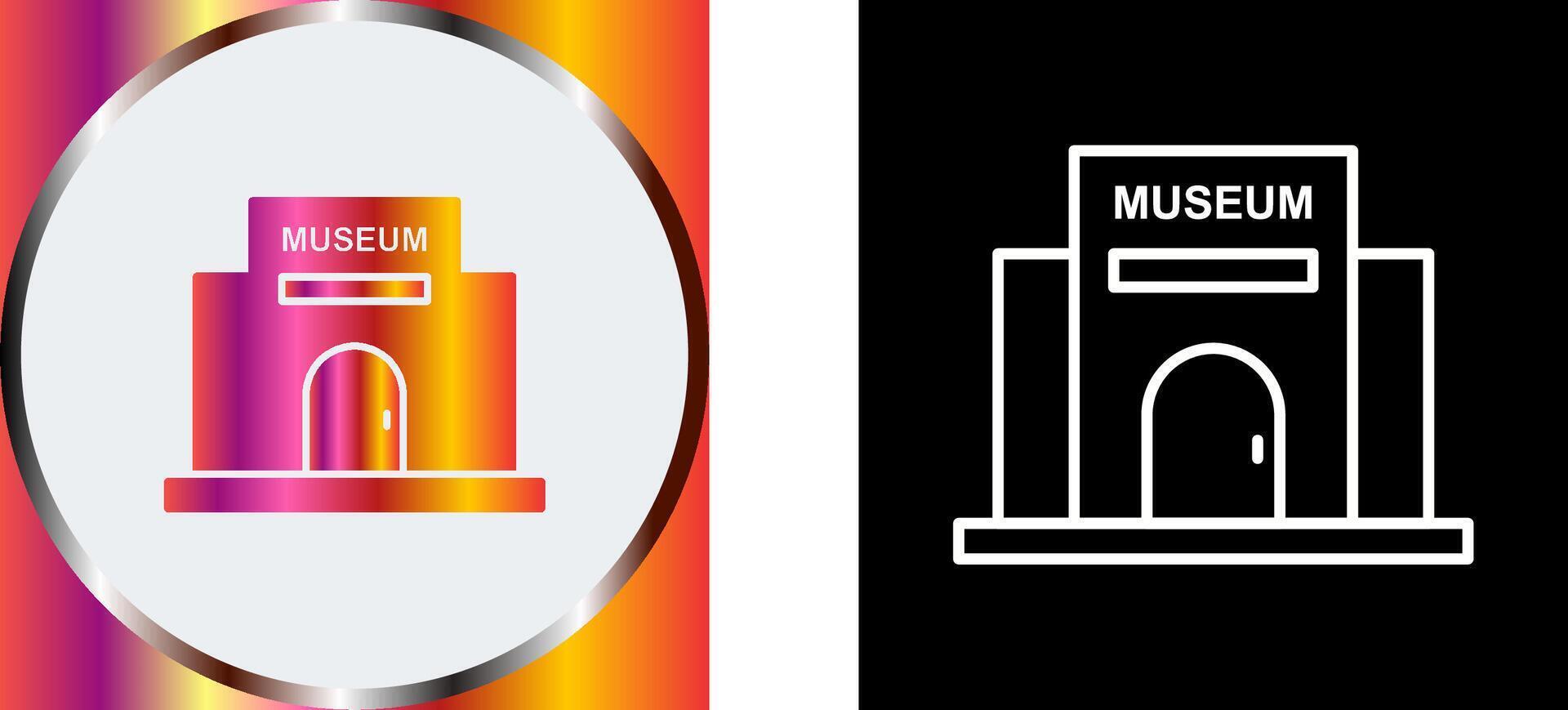 Museum Building Icon Design vector