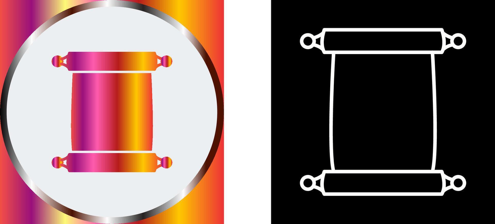 Scroll of Paper Icon Design vector
