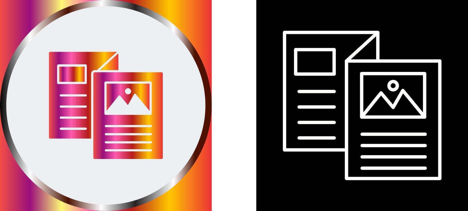 Brochure Icon Design vector