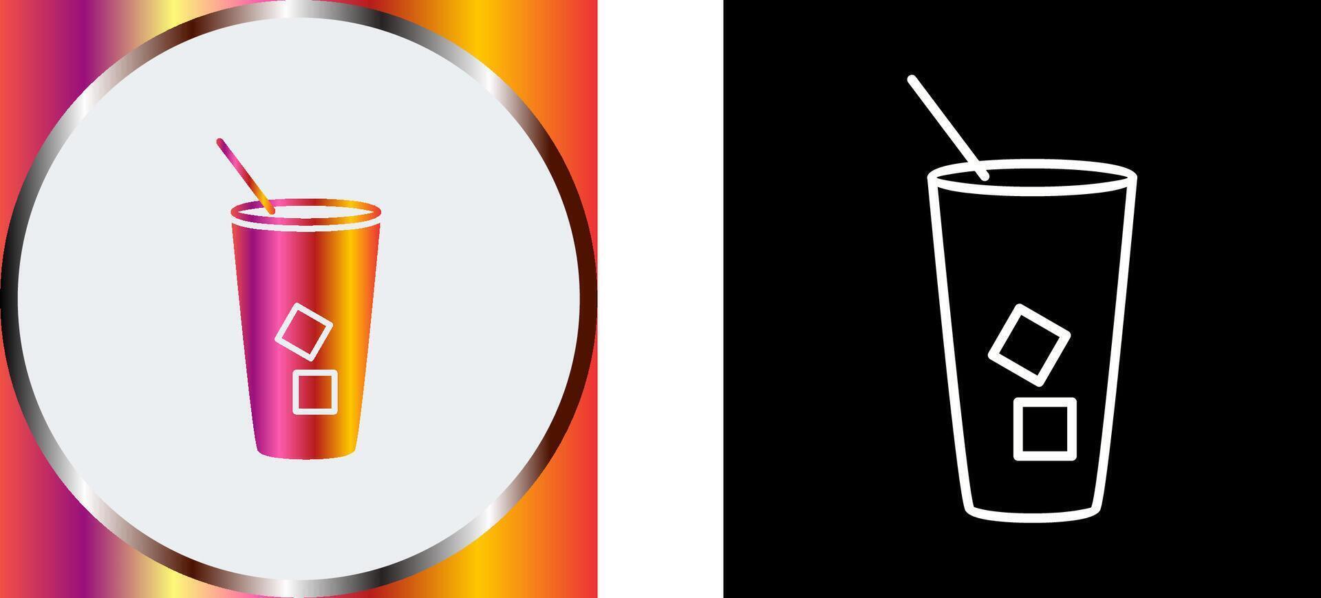 Iced Coffee Icon Design vector