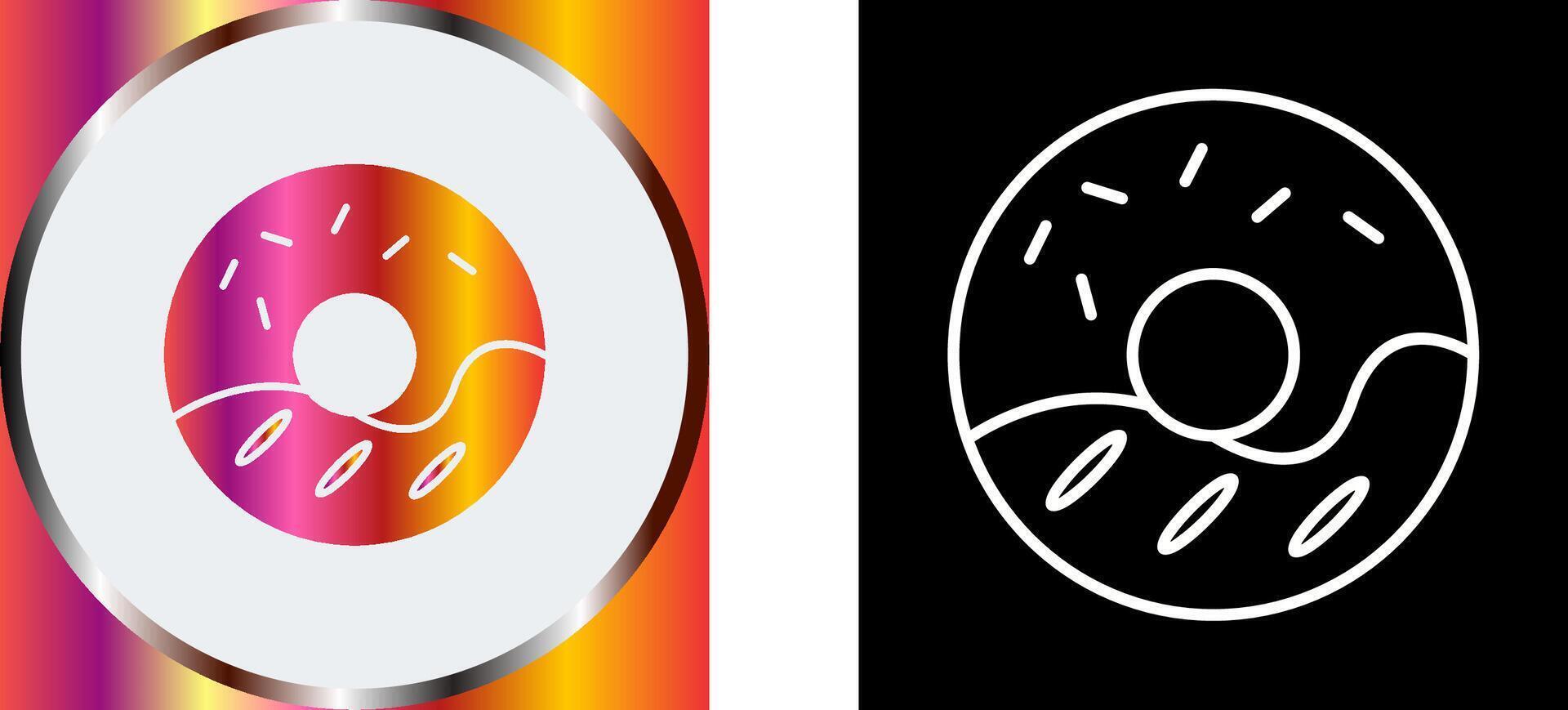 Cream Doughnut Icon Design vector