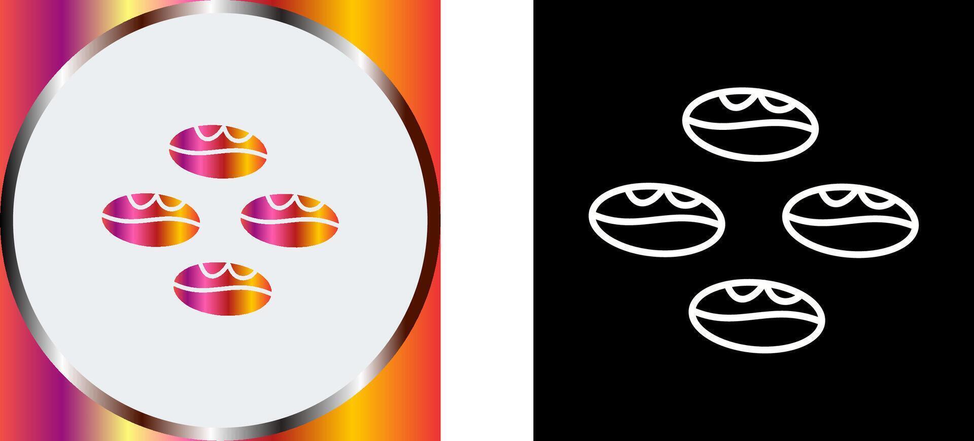 Coffee Beans Icon Design vector