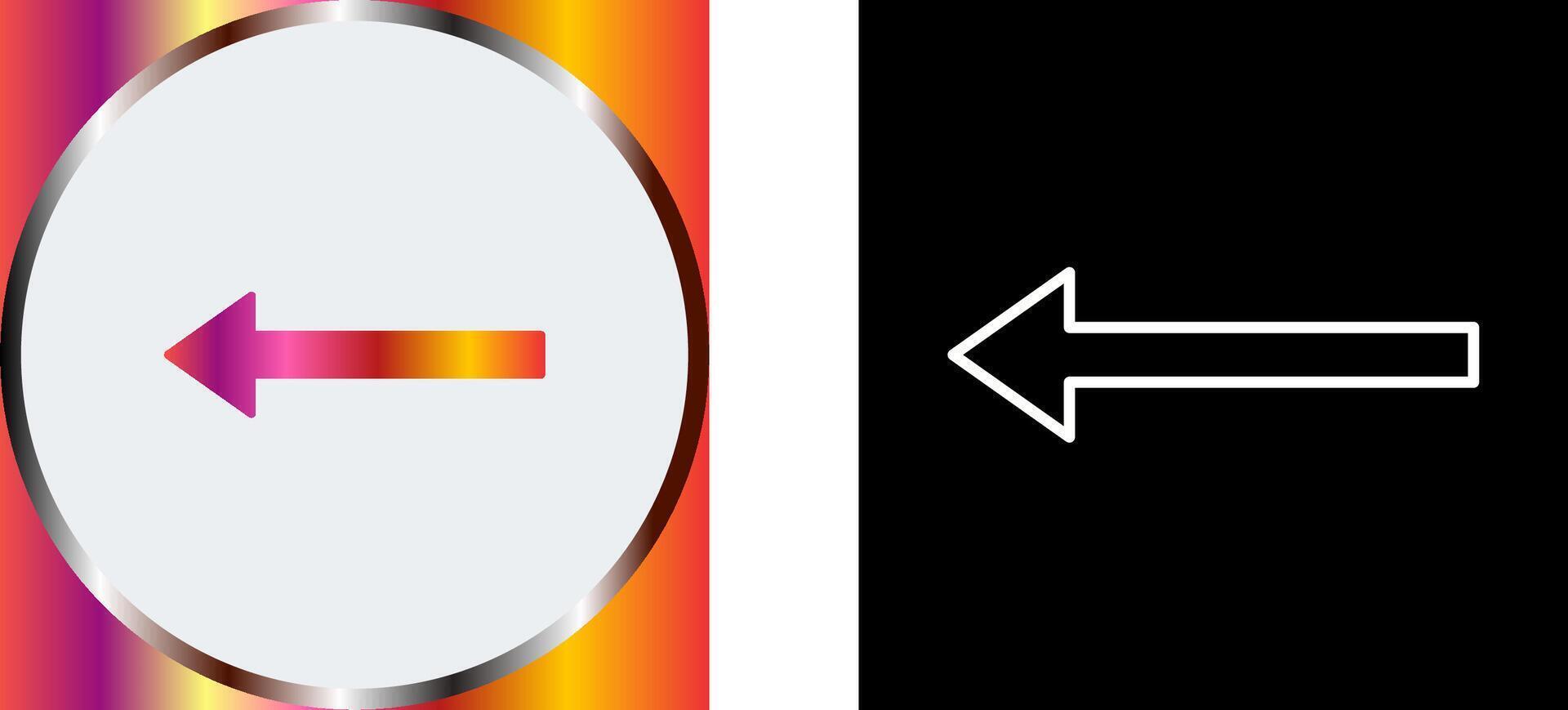Unique Left Arrow Icon Design vector