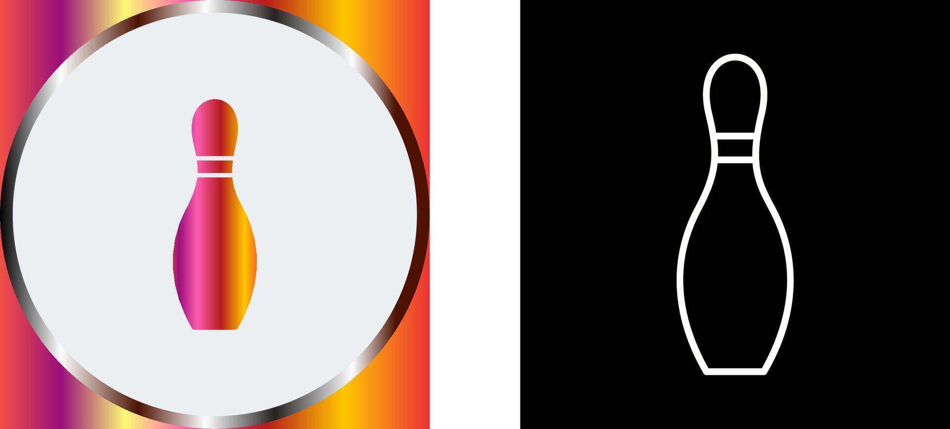 Unique Bowling Pin Icon Design vector