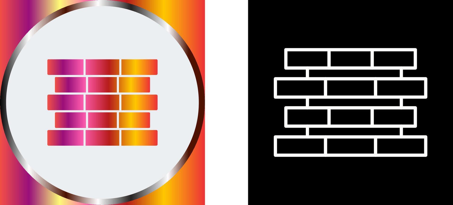 Unique Bricks Icon Design vector