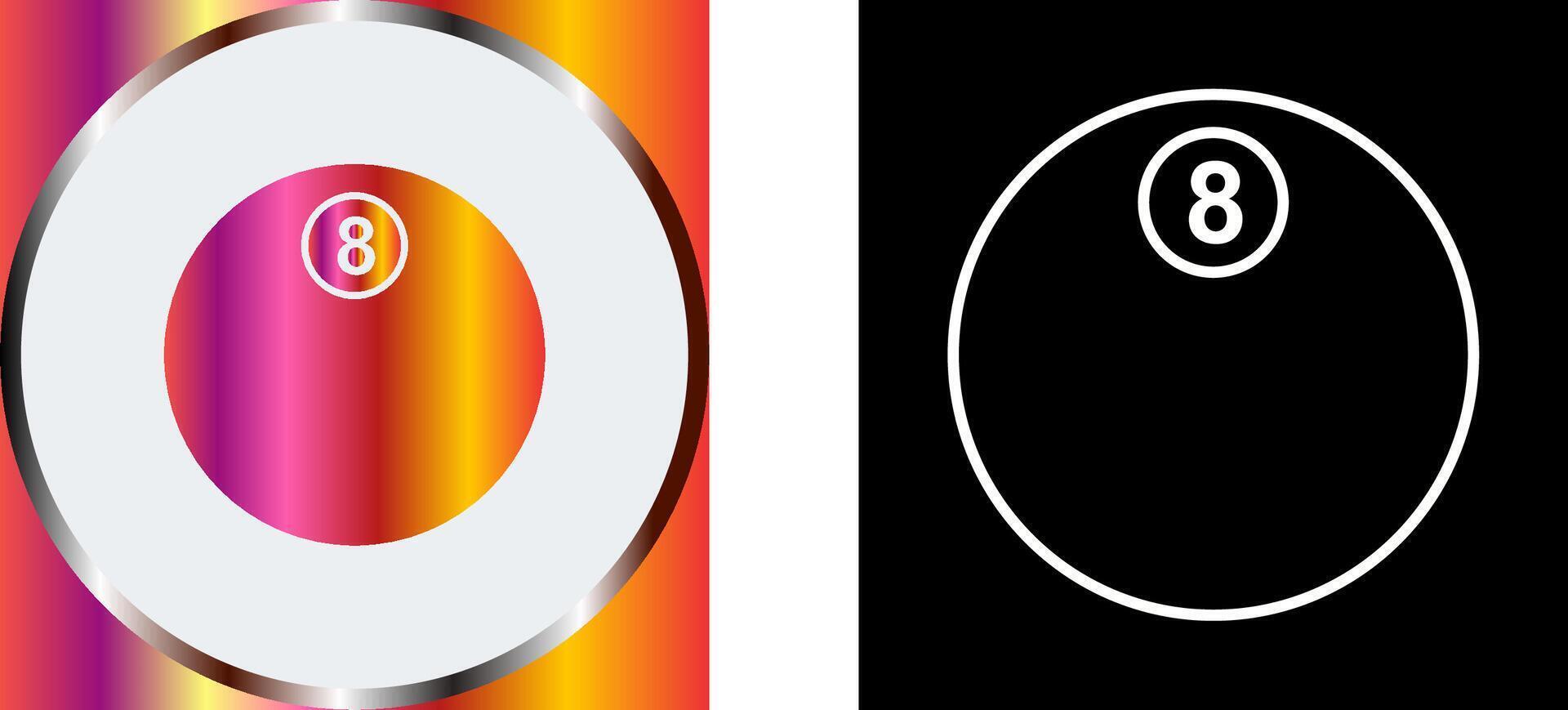 Unique Eight Ball Icon Design vector