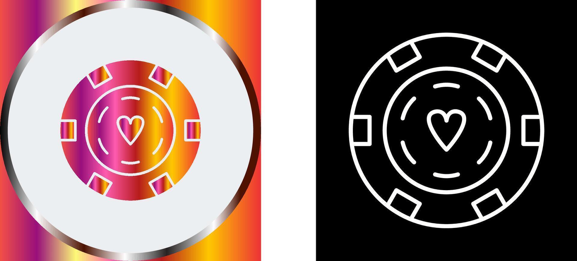 Unique Poker Chips Icon Design vector
