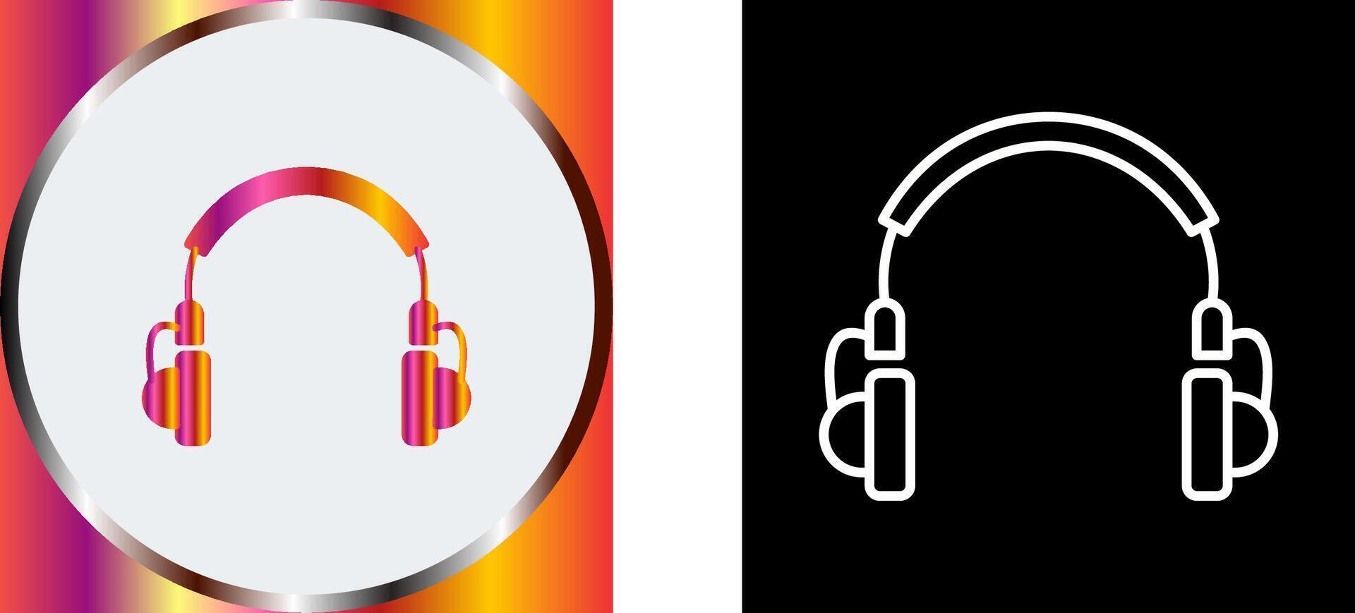 Unique Headphones Icon Design vector