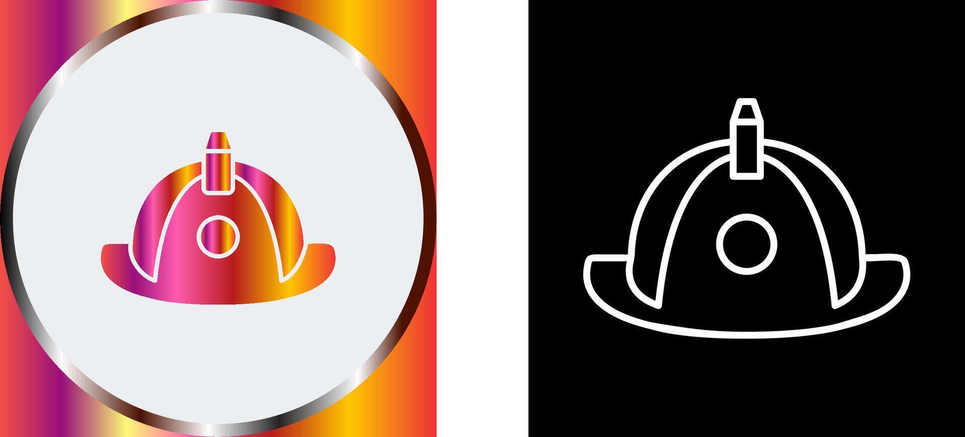 Unique Firefighter Hat Icon Design vector
