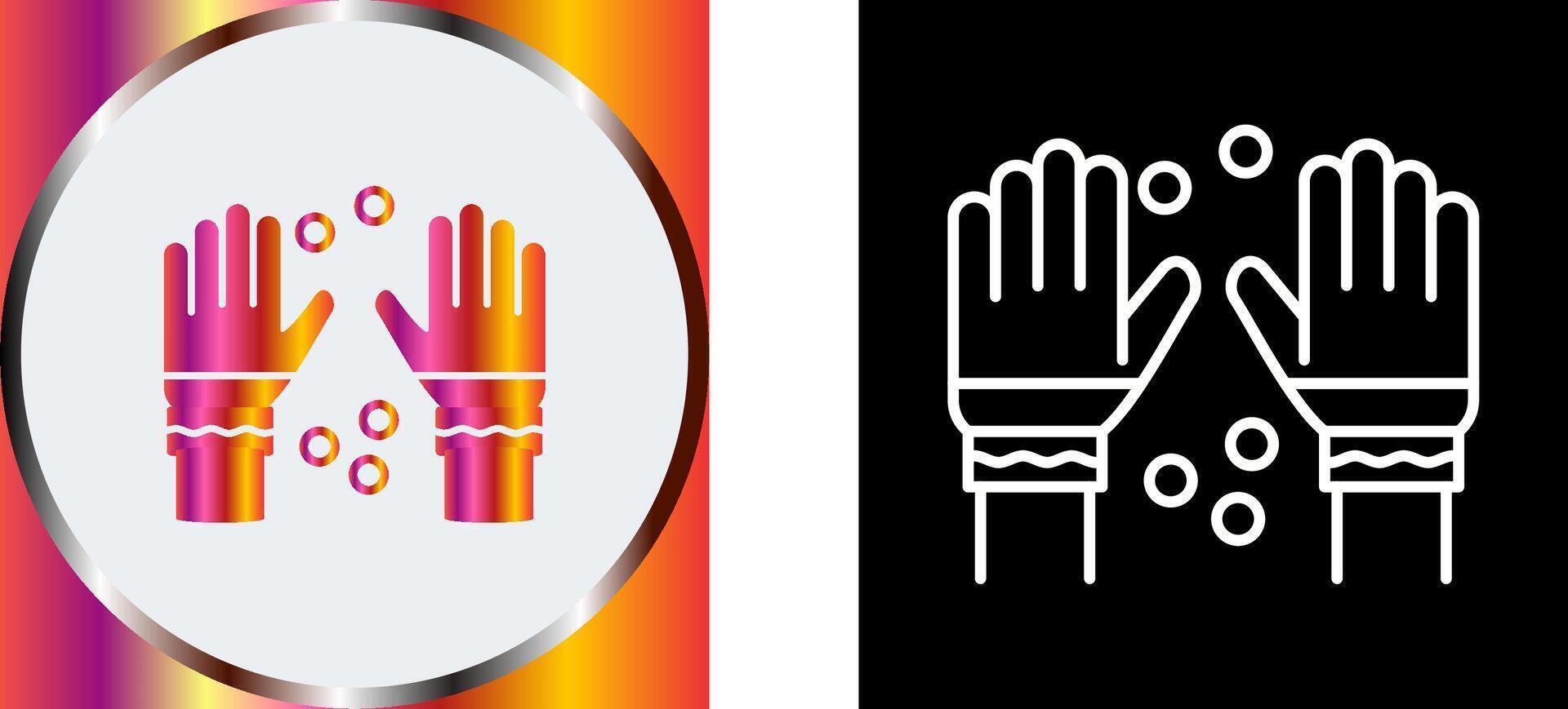 Winter Gloves Icon Design vector