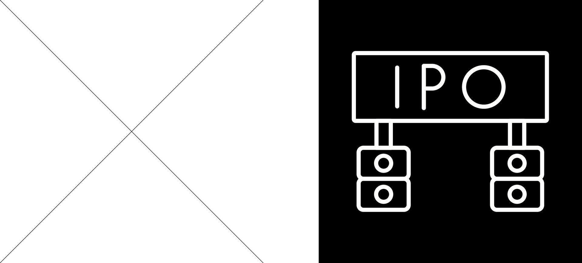 Ipo Icon Design vector