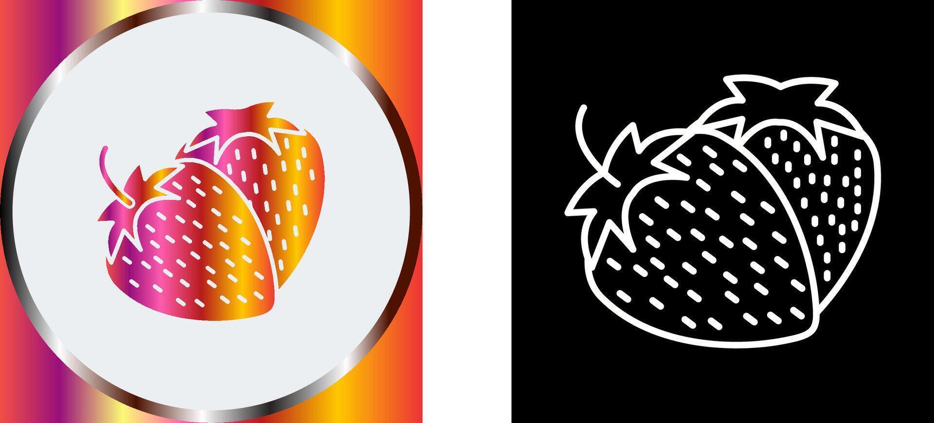 Strawberry Icon Design vector