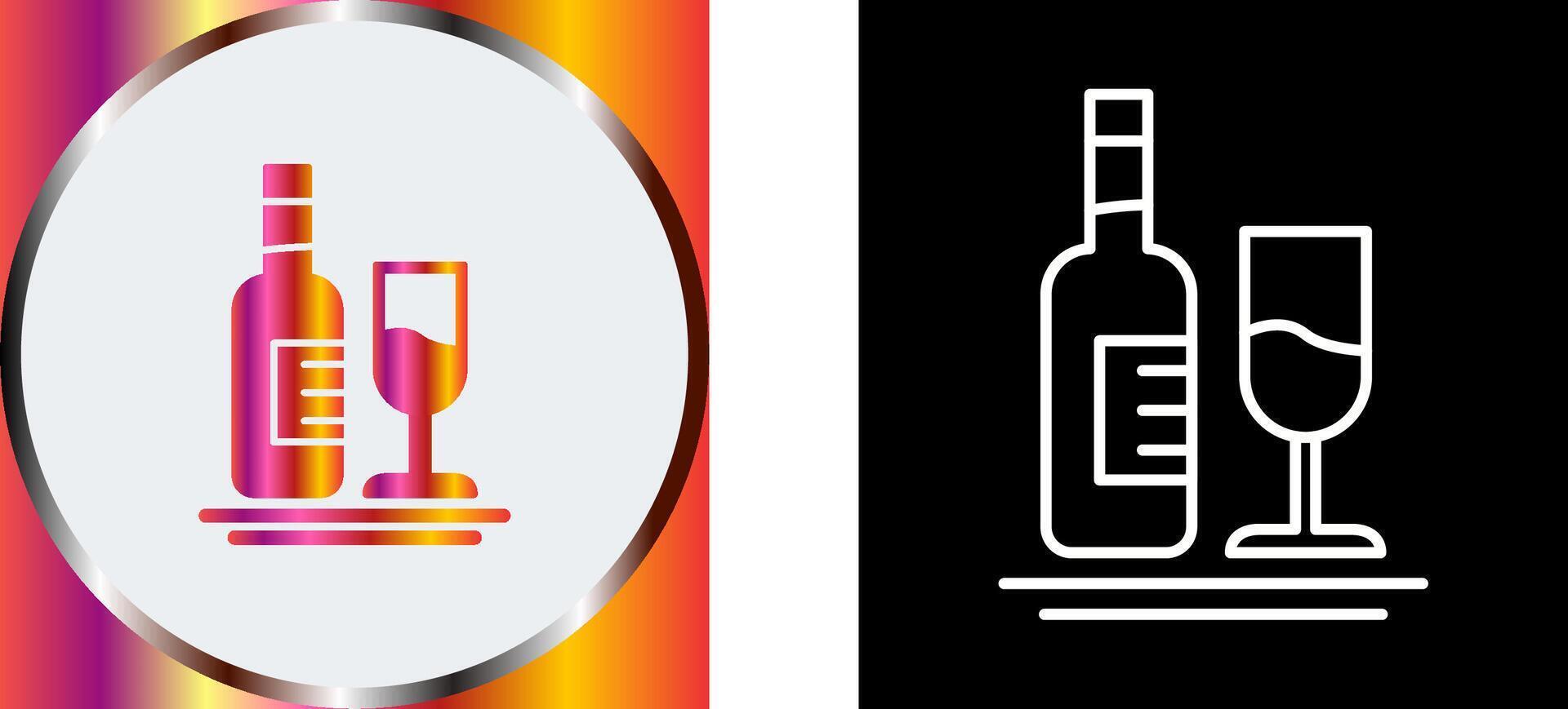 White Wine Icon Design vector