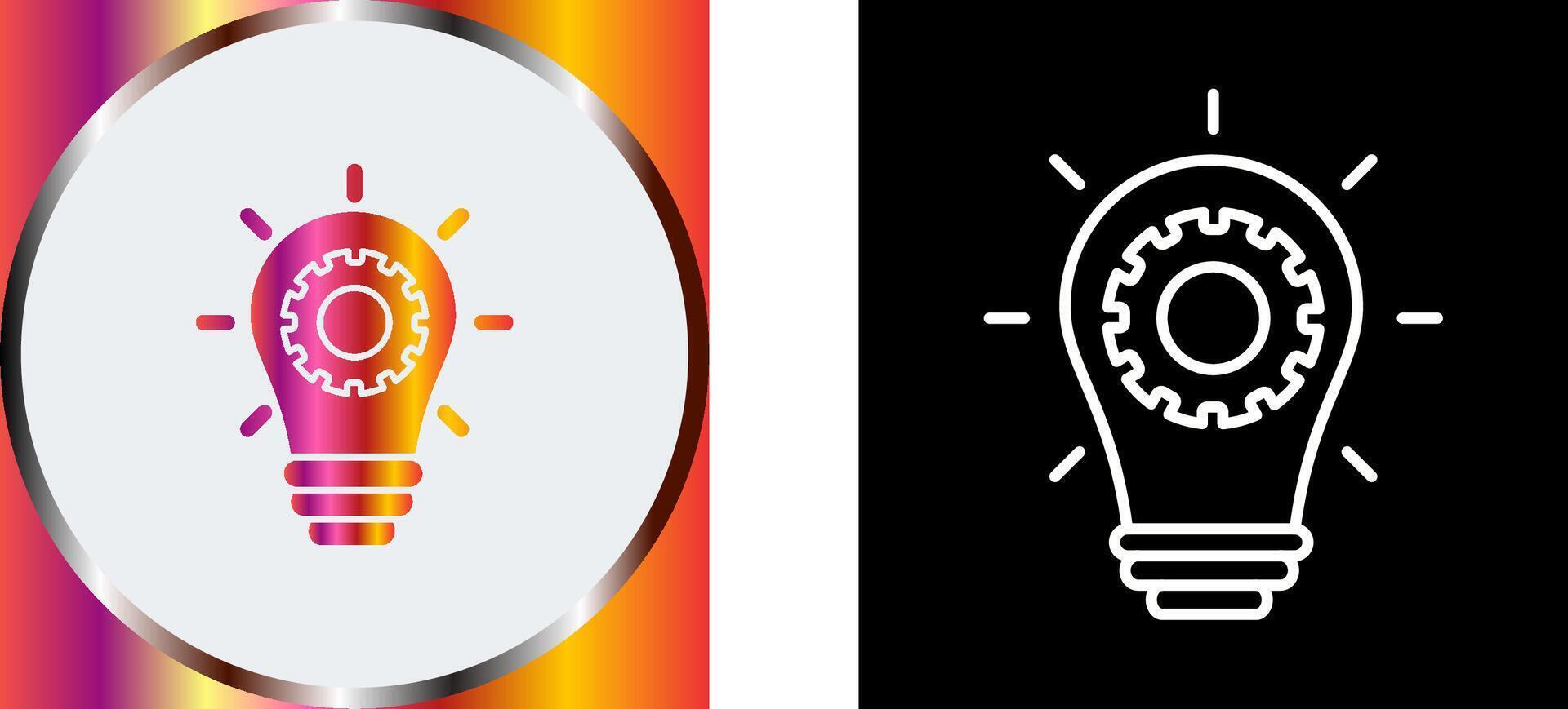 Desk Lamp and ELectric Motor Icon vector