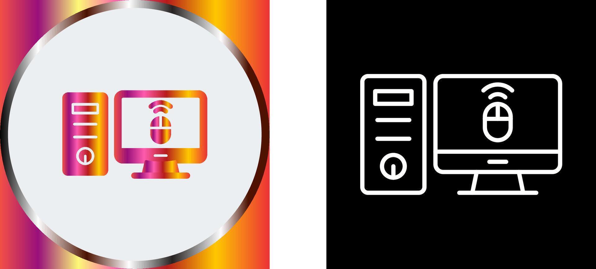 Desktop Computer Icon Design vector