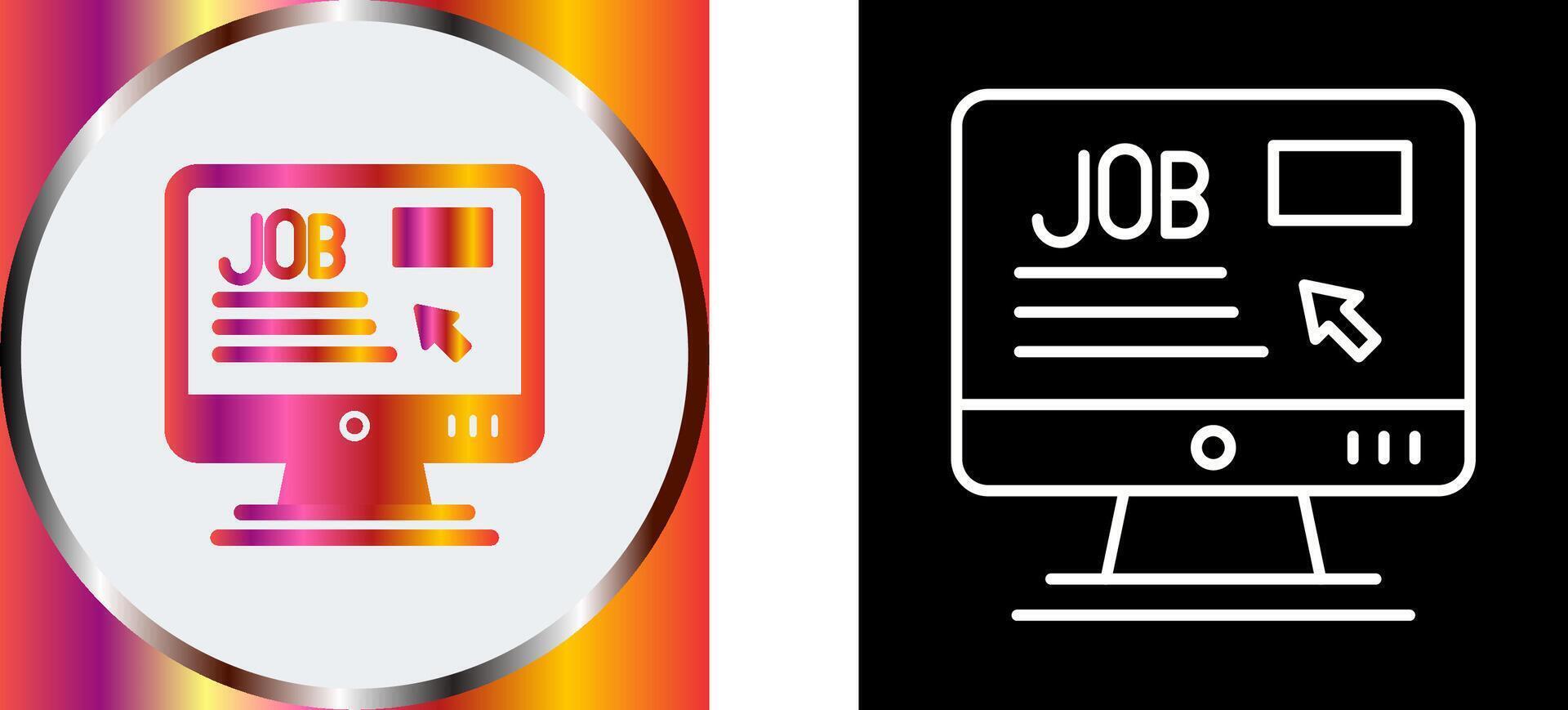 Online Job Icon Design vector