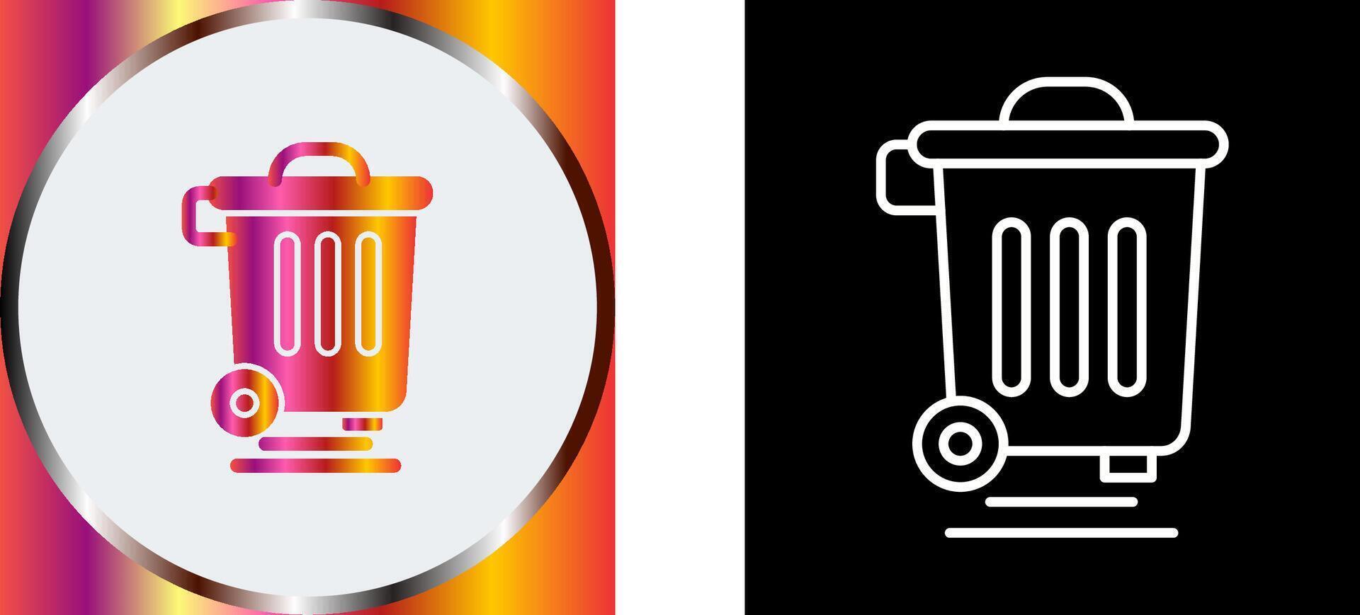 Dustbin Icon Design vector