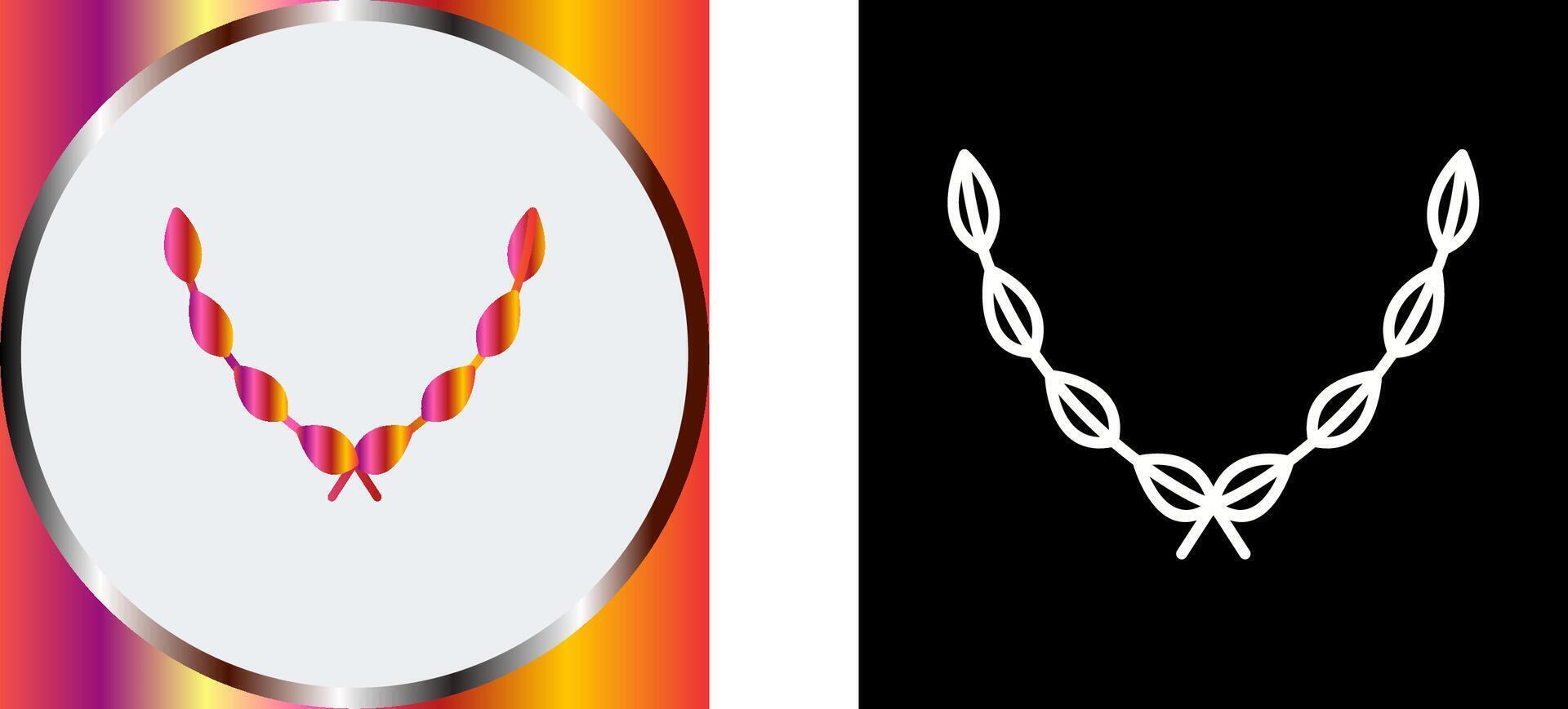 Leaves Wreath Icon Design vector