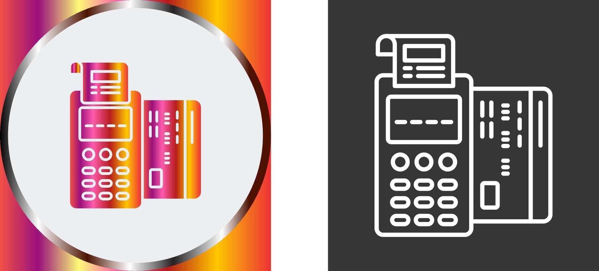 Pos Terminal Icon Design vector