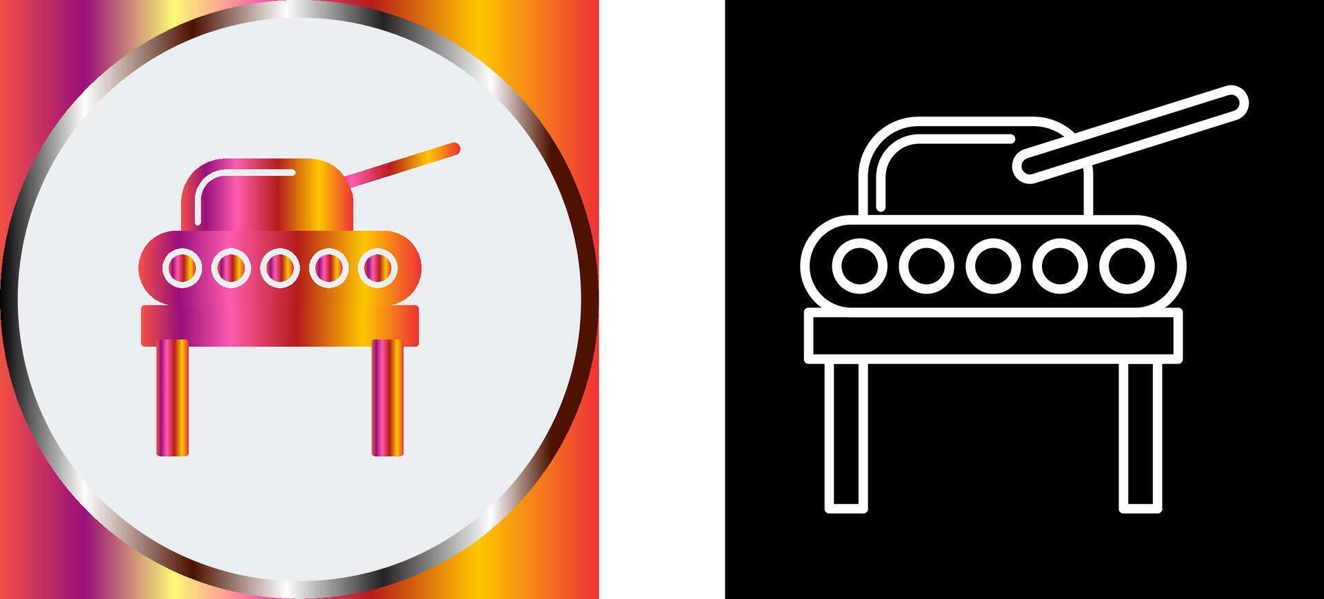 Tank Exhibit Icon Design vector