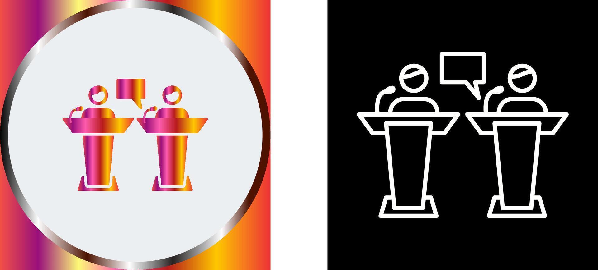 Debate Icon Design vector