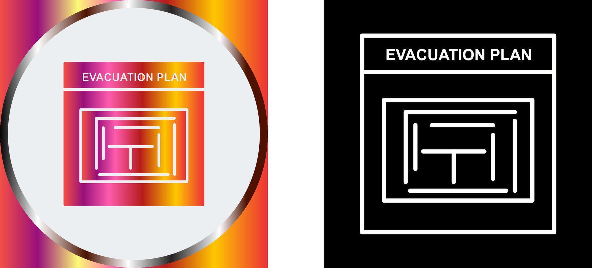 Evacuation Plan Icon Design vector