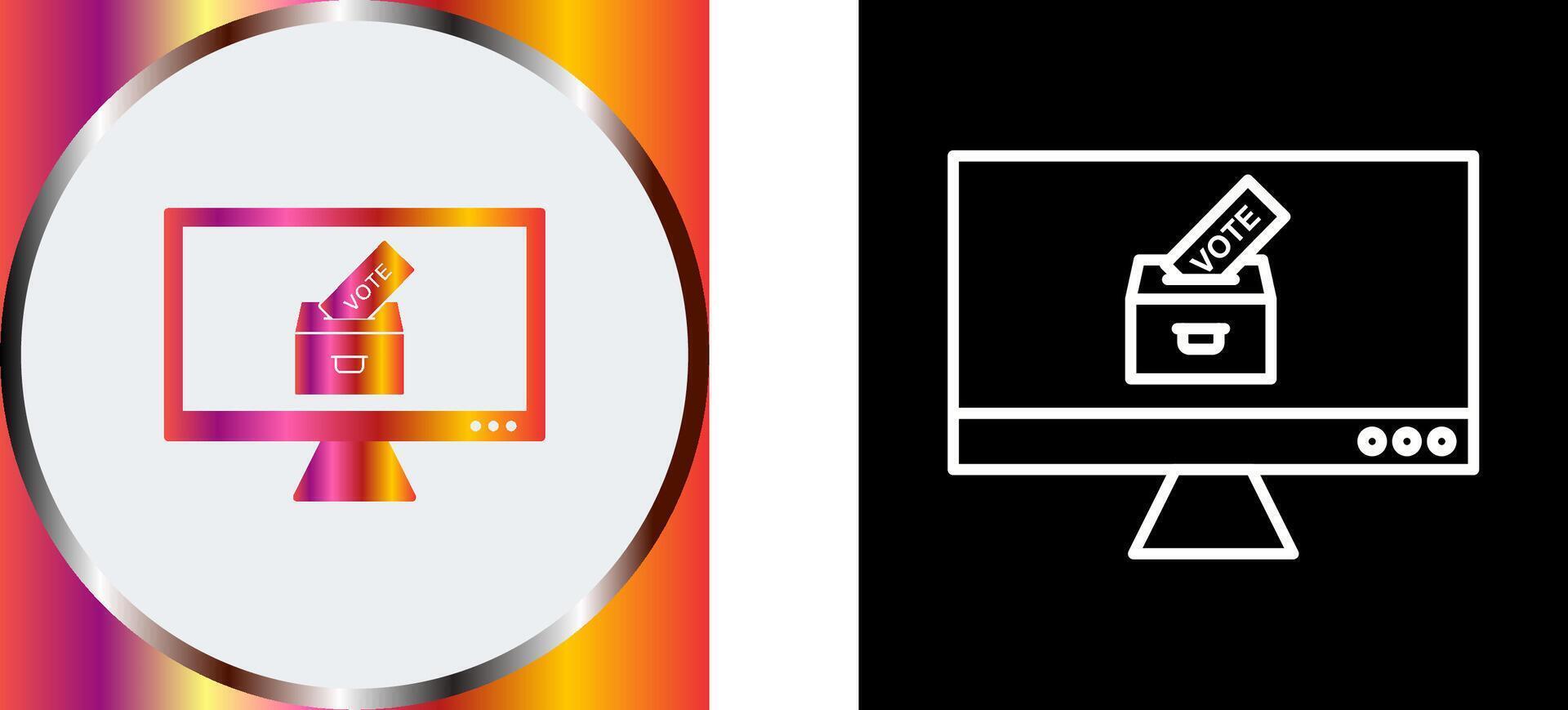 Online Vote Icon Design vector